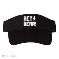 Hey Bear! Funny Hiking Outdoors Black Grizzly Bear Survival Visor thumb 0