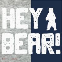 Hey Bear! Funny Hiking Outdoors Black Grizzly Bear Survival Kids Colorblock Raglan Jersey thumb 2