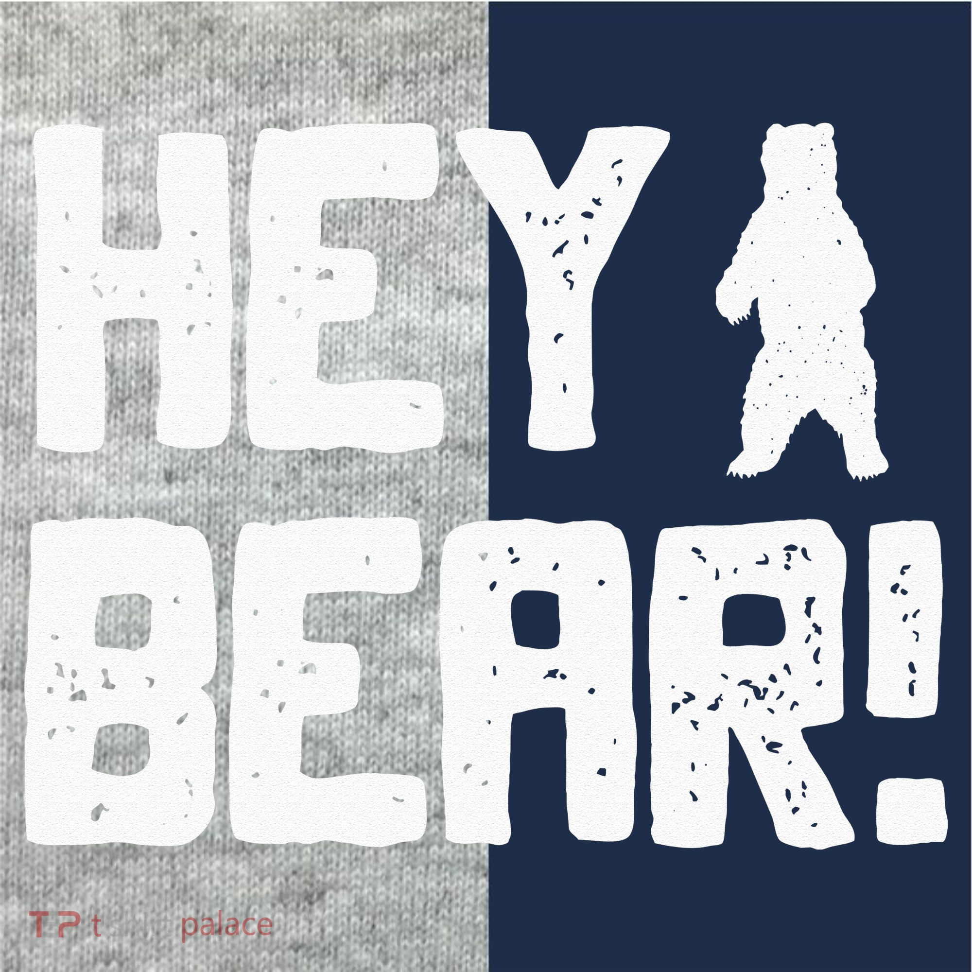Hey Bear! Funny Hiking Outdoors Black Grizzly Bear Survival Kids Colorblock Raglan Jersey