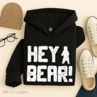 Hey Bear! Funny Hiking Outdoors Black Grizzly Bear Survival Hoodie thumb 4