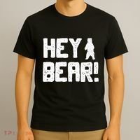 Hey Bear! Funny Hiking Outdoors Black Grizzly Bear Survival T-Shirt thumb 3