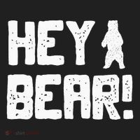 Hey Bear! Funny Hiking Outdoors Black Grizzly Bear Survival Beanie thumb 2