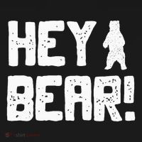 Hey Bear! Funny Hiking Outdoors Black Grizzly Bear Survival Women's Hoodie thumb 2