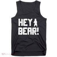 Hey Bear! Funny Hiking Outdoors Black Grizzly Bear Survival Tank Top thumb 0