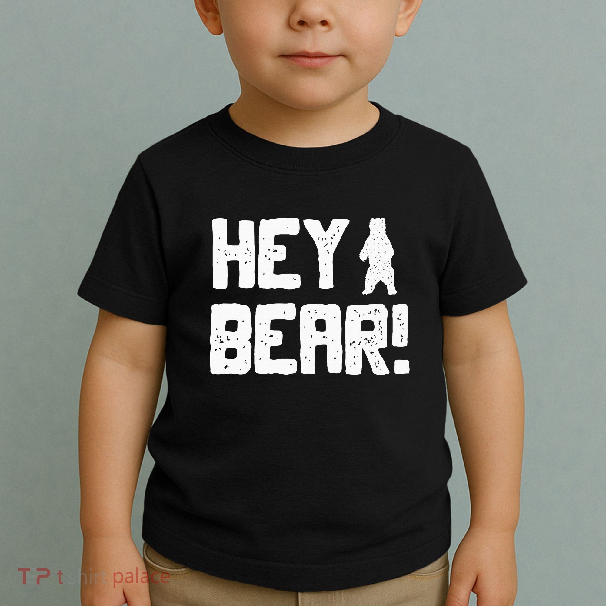 Hey Bear! Funny Hiking Outdoors Black Grizzly Bear Survival Toddler T-Shirt