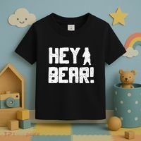Hey Bear! Funny Hiking Outdoors Black Grizzly Bear Survival Toddler T-Shirt thumb 3