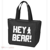 Hey Bear! Funny Hiking Outdoors Black Grizzly Bear Survival Tote Bag thumb 3