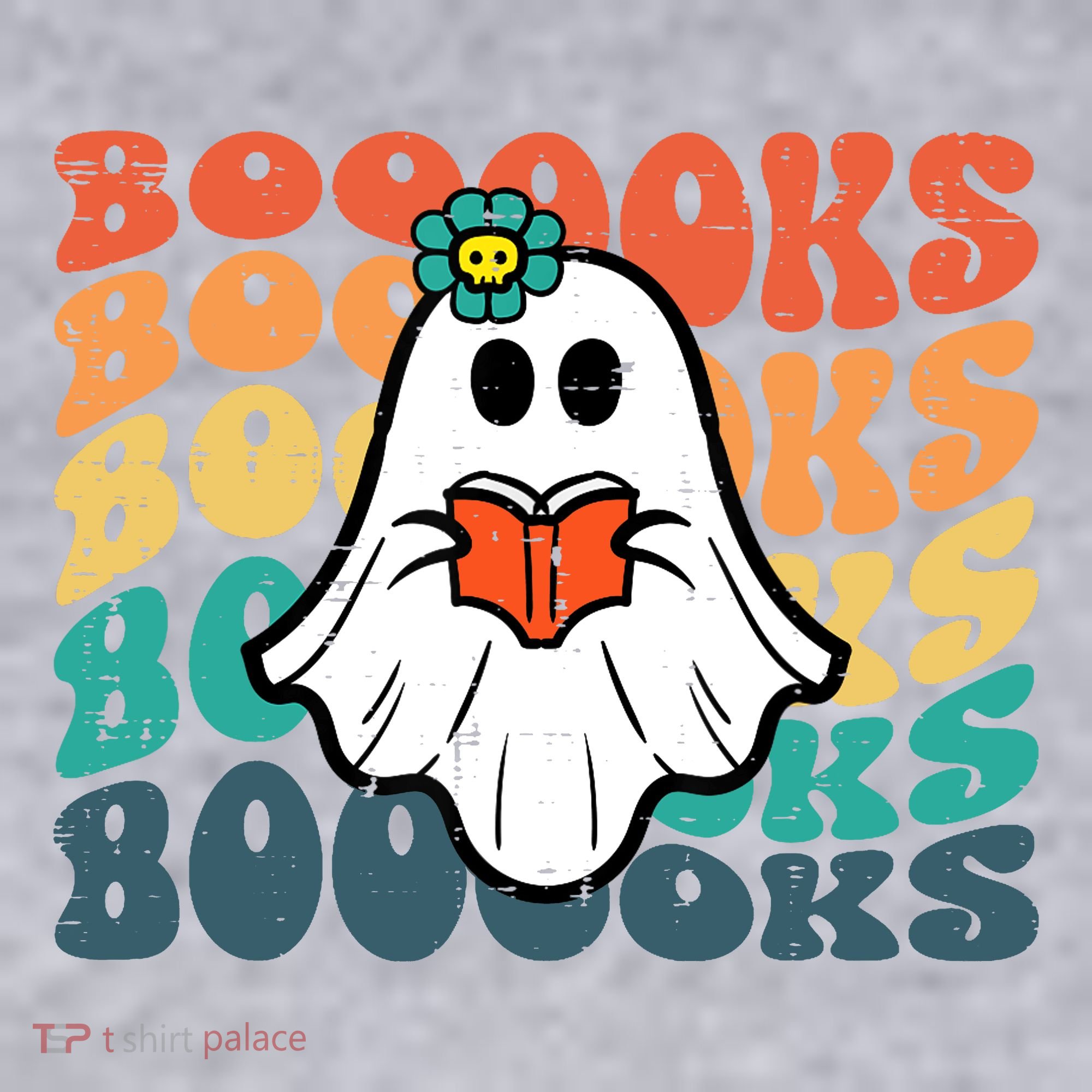 Halloween Books Ghost Retro Groovy Costume Wo Girl Women's Sweatshirt