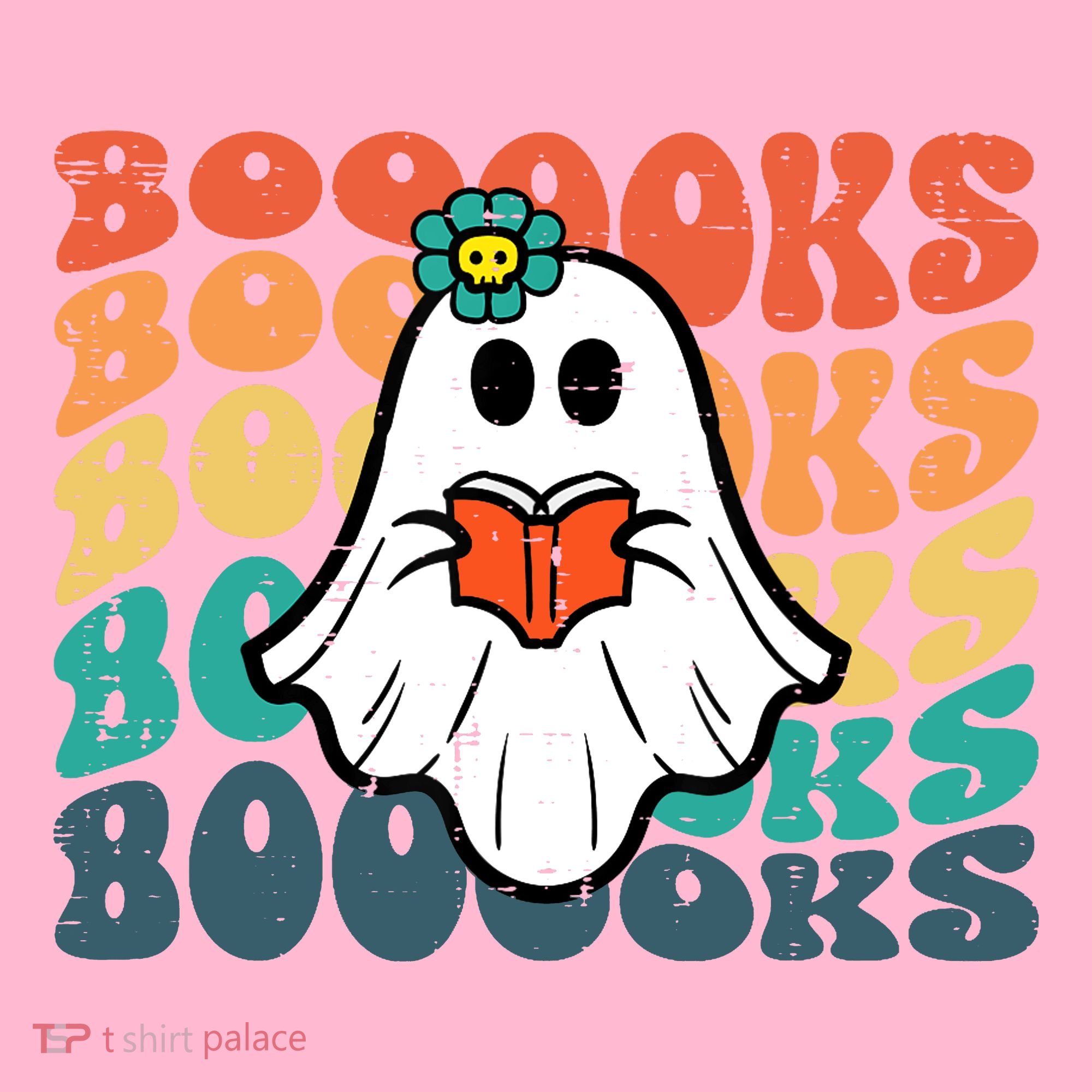 Halloween Books Ghost Retro Groovy Costume Wo Girl Coaster