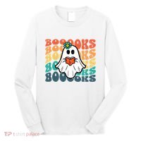 Halloween Books Ghost Retro Groovy Costume Wo Girl Long Sleeve Shirt thumb 0