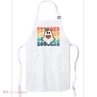 Halloween Books Ghost Retro Groovy Costume Wo Girl Apron thumb 0