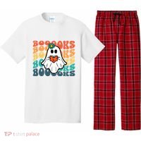 Halloween Books Ghost Retro Groovy Costume Wo Girl Pajama Set thumb 0