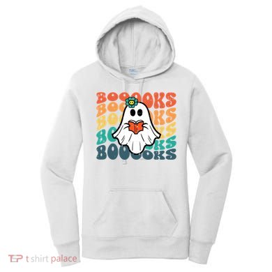 Halloween Books Ghost Retro Groovy Costume Wo Girl Women's Hoodie