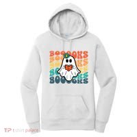 Halloween Books Ghost Retro Groovy Costume Wo Girl Women's Hoodie thumb 0