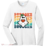 Halloween Books Ghost Retro Groovy Costume Wo Girl Women's Long Sleeve Shirt thumb 0