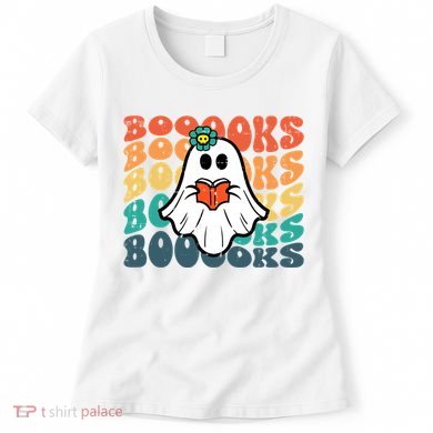 Halloween Books Ghost Retro Groovy Costume Wo Girl Women's T-Shirt