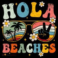 Hola Beaches Groovy Retro Funny Beach Vacation Summer Coffee Mug thumb 5