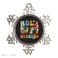 Hola Beaches Groovy Retro Funny Beach Vacation Summer Ornament thumb 0