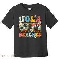 Hola Beaches Groovy Retro Funny Beach Vacation Summer Toddler T-Shirt thumb 0