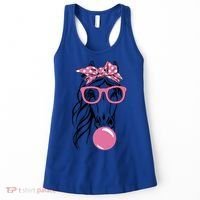 Horse Bandana Glasses Buble Gum For Horseback Riding Horse Cool Gift Women's Tank Top thumb 0