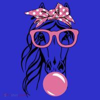 Horse Bandana Glasses Buble Gum For Horseback Riding Horse Cool Gift Women's Tank Top thumb 5