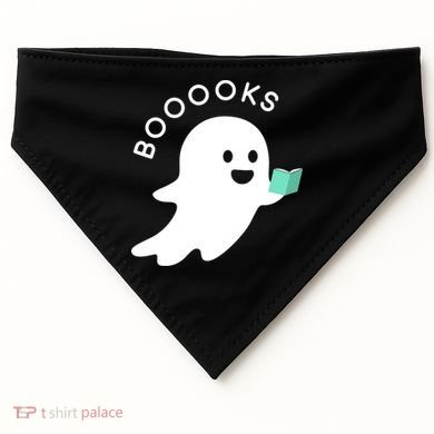 Halloween Booooks Ghost Reading Boo Read Books Library USA-Made Doggie Bandana