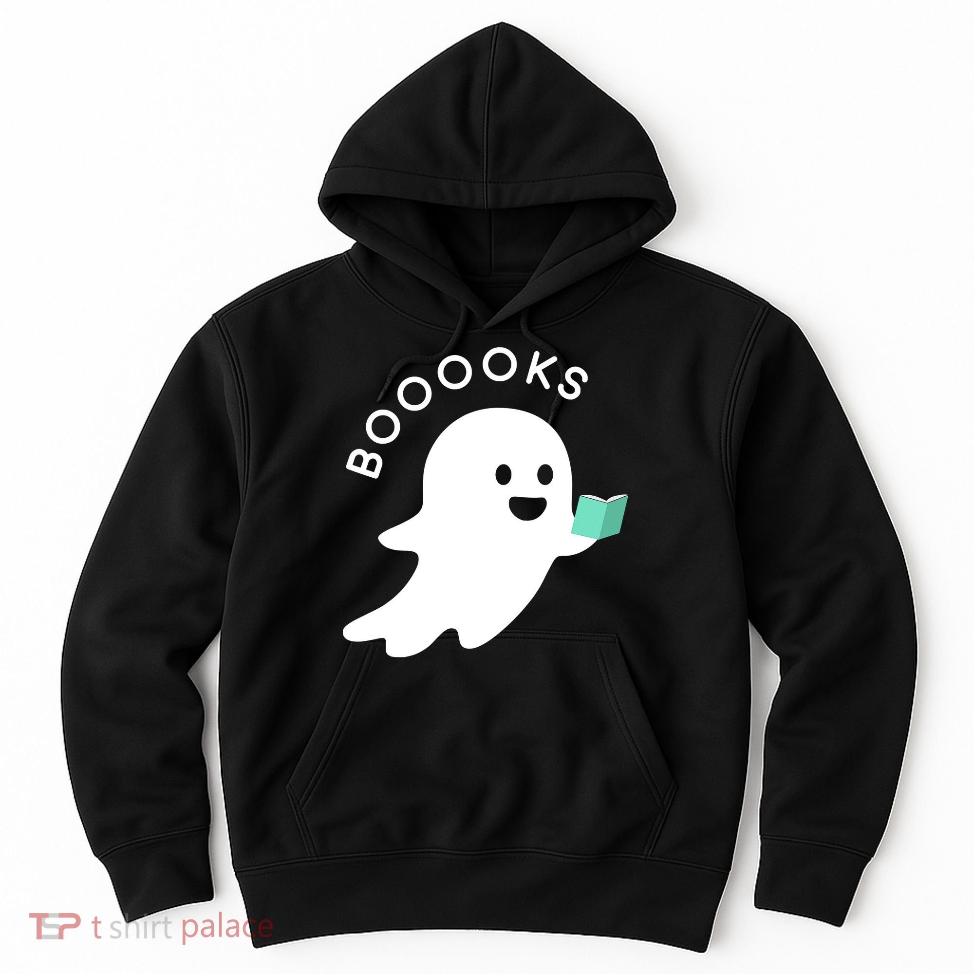 Halloween Booooks Ghost Reading Boo Read Books Library Hoodie