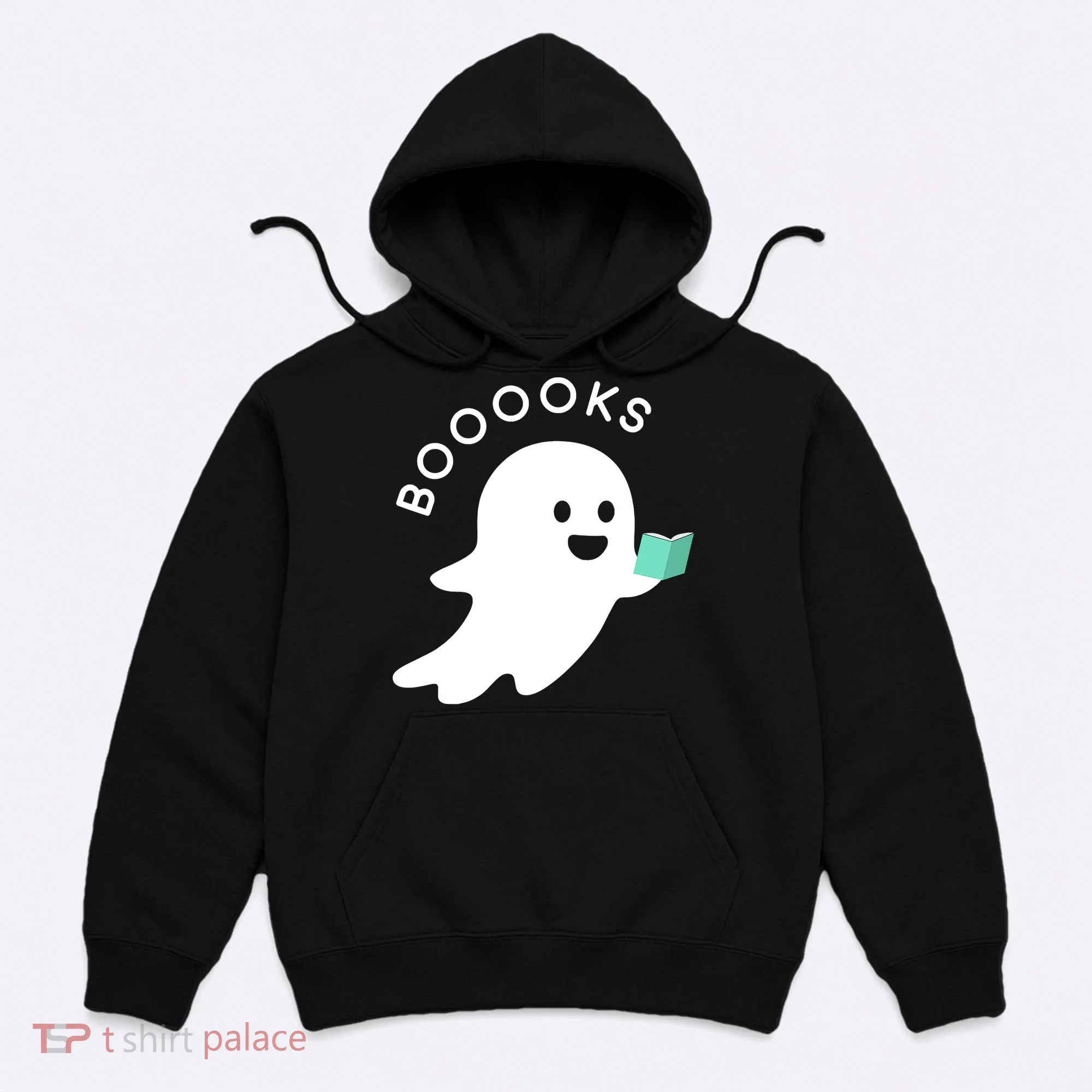 Halloween Booooks Ghost Reading Boo Read Books Library Hoodie