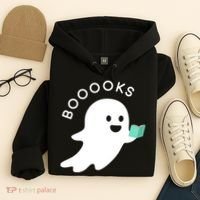 Halloween Booooks Ghost Reading Boo Read Books Library Hoodie thumb 4