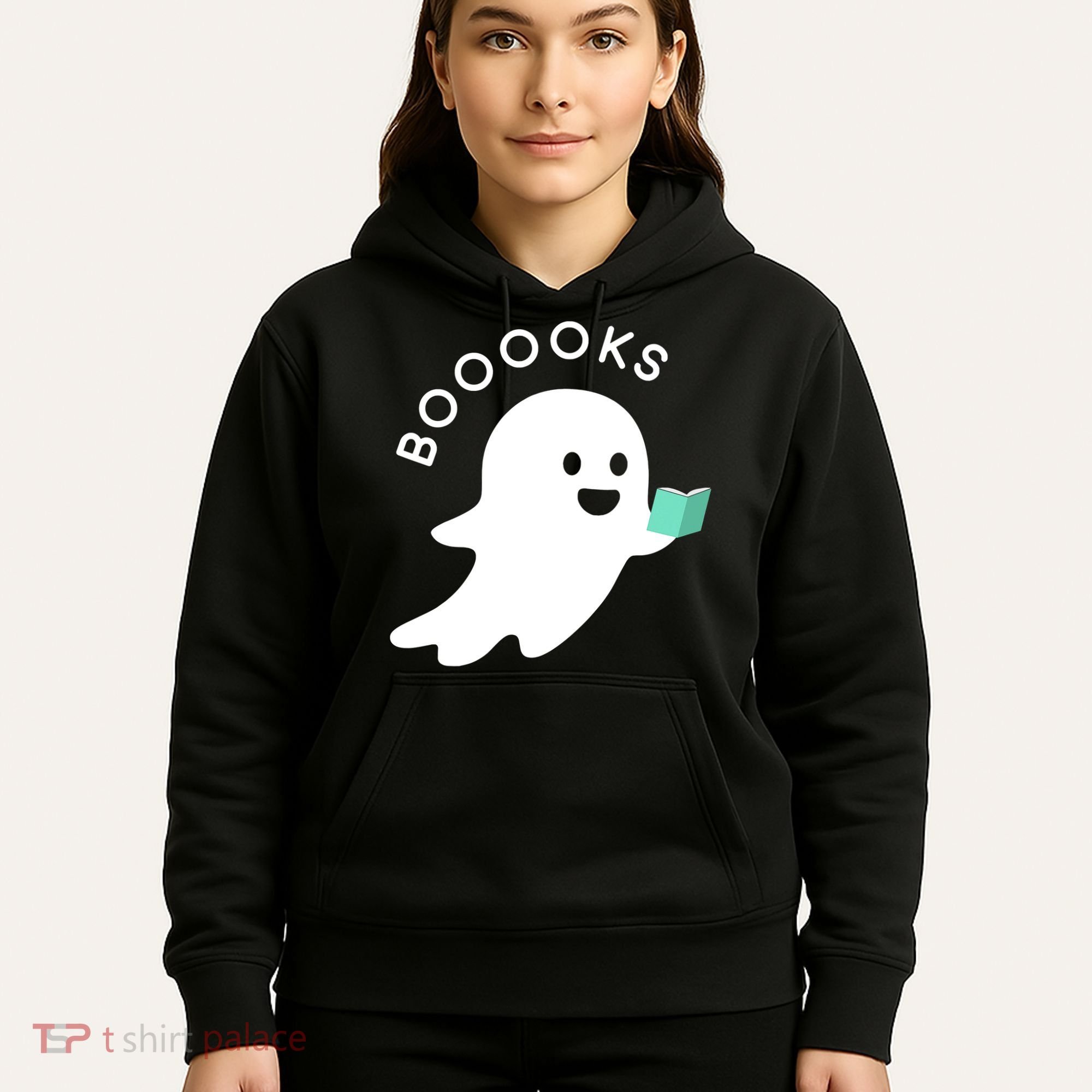 Halloween Booooks Ghost Reading Boo Read Books Library Hoodie