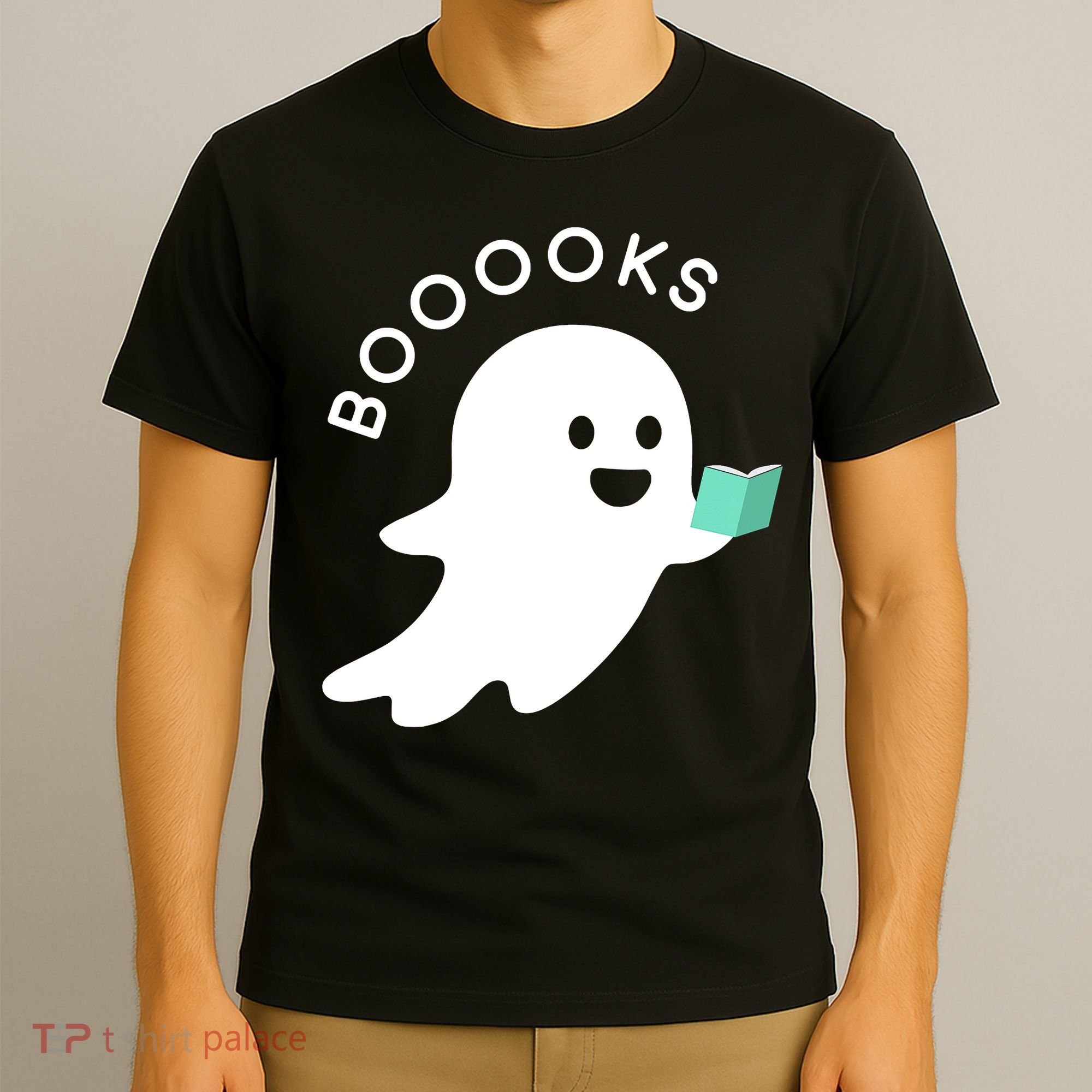 Halloween Booooks Ghost Reading Boo Read Books Library T-Shirt