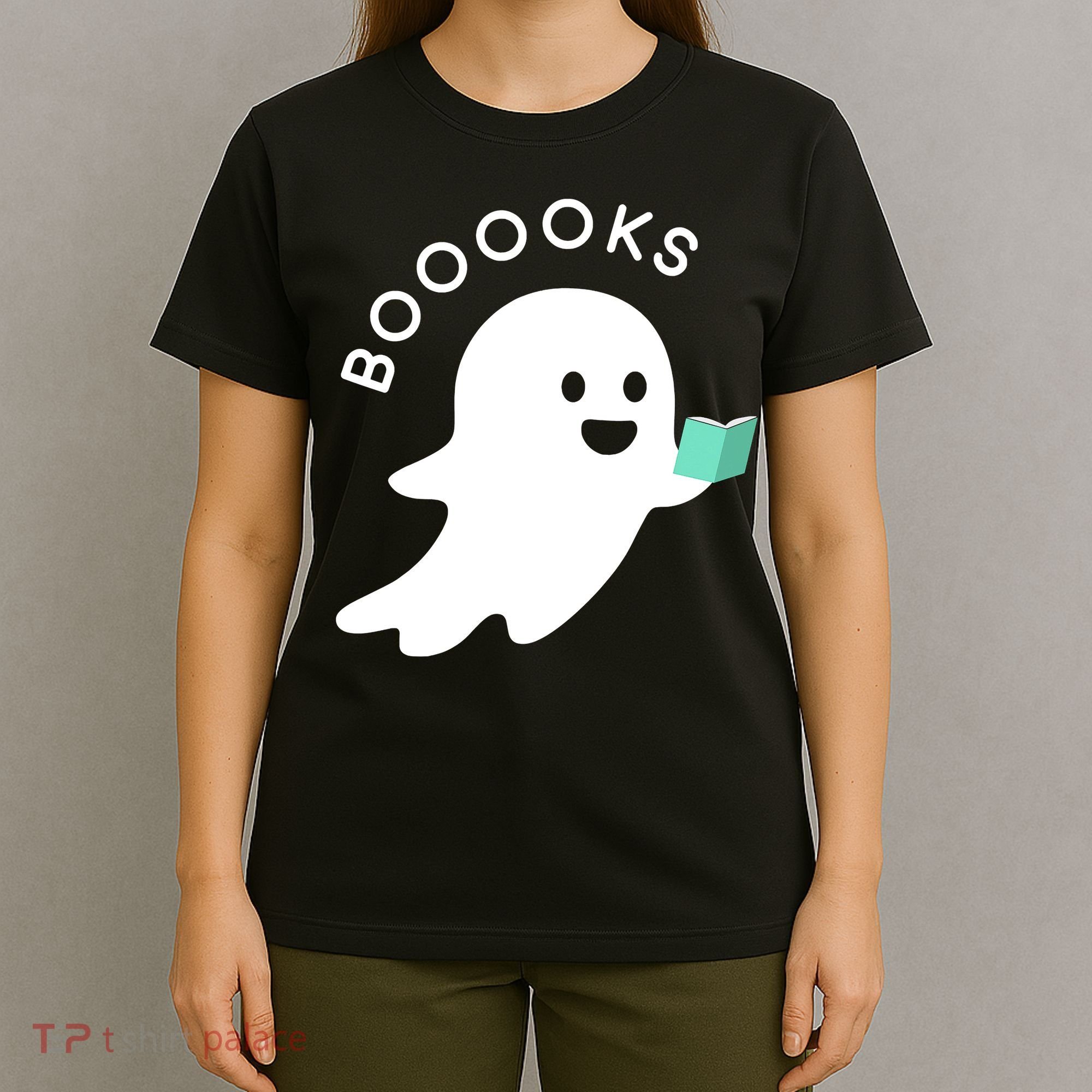 Halloween Booooks Ghost Reading Boo Read Books Library T-Shirt
