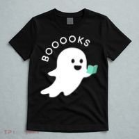 Halloween Booooks Ghost Reading Boo Read Books Library T-Shirt thumb 5