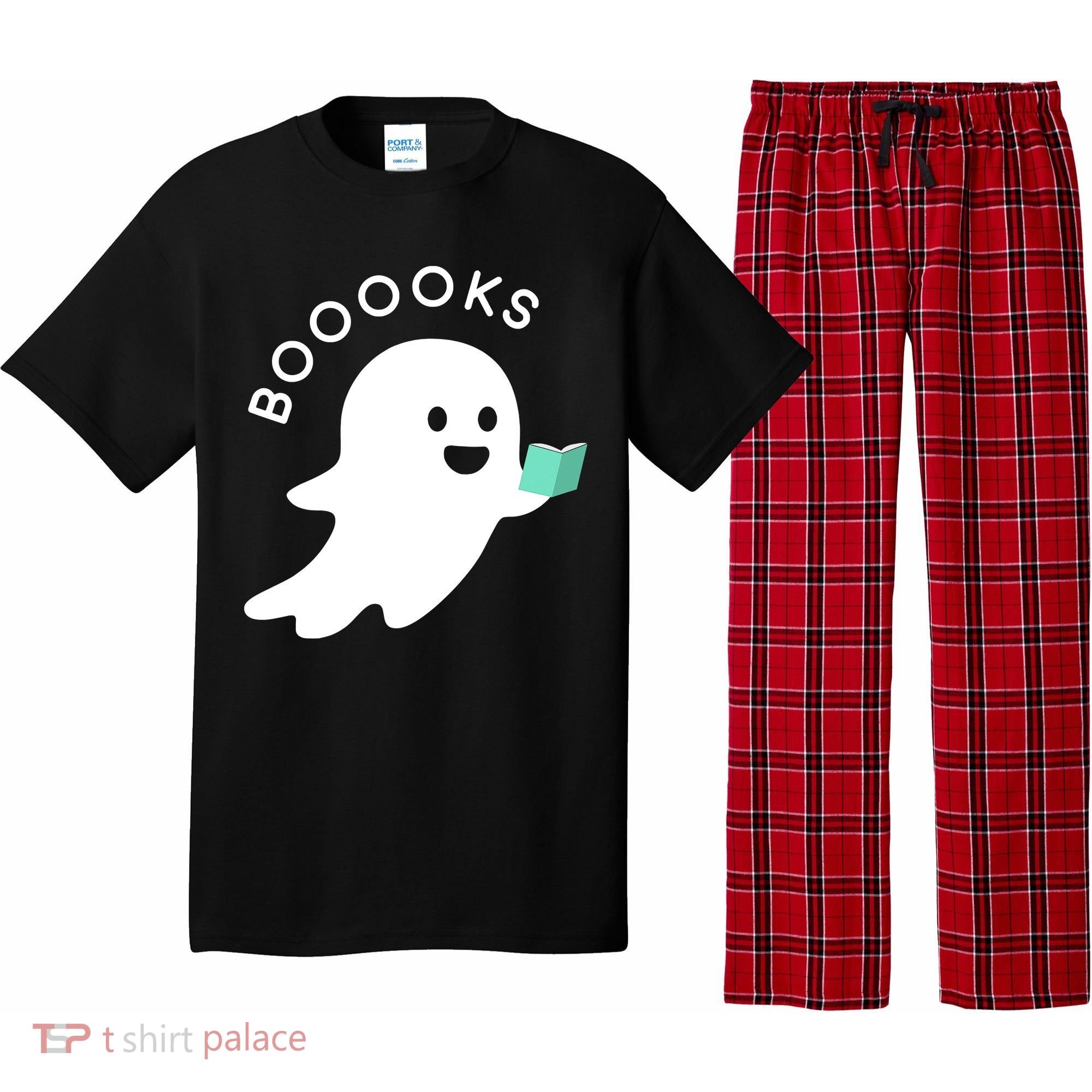 Halloween Booooks Ghost Reading Boo Read Books Library Pajama Set