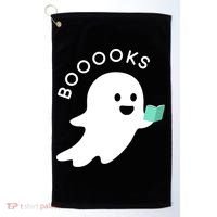 Halloween Booooks Ghost Reading Boo Read Books Library Golf Towel thumb 0