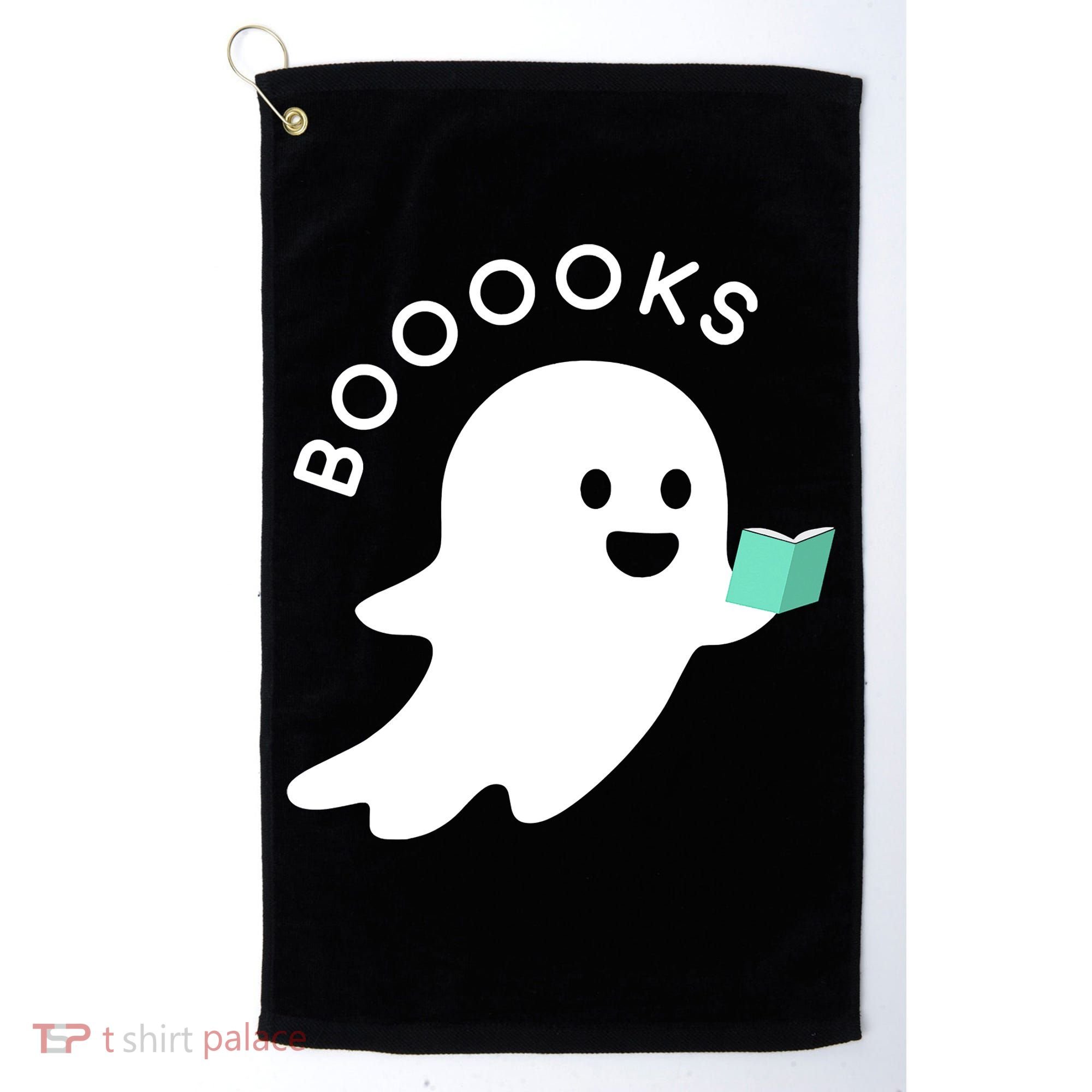Halloween Booooks Ghost Reading Boo Read Books Library Golf Towel