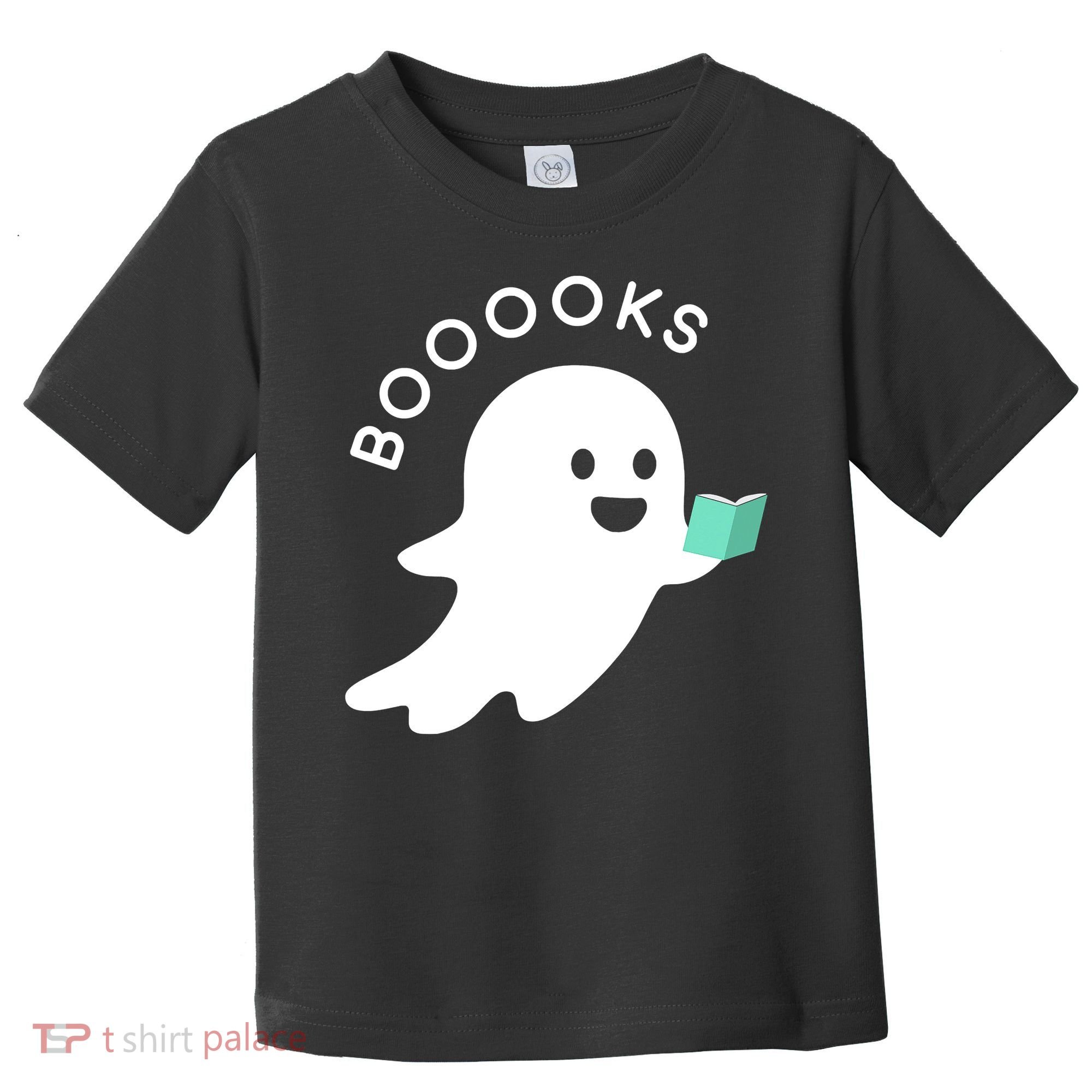 Halloween Booooks Ghost Reading Boo Read Books Library Toddler T-Shirt