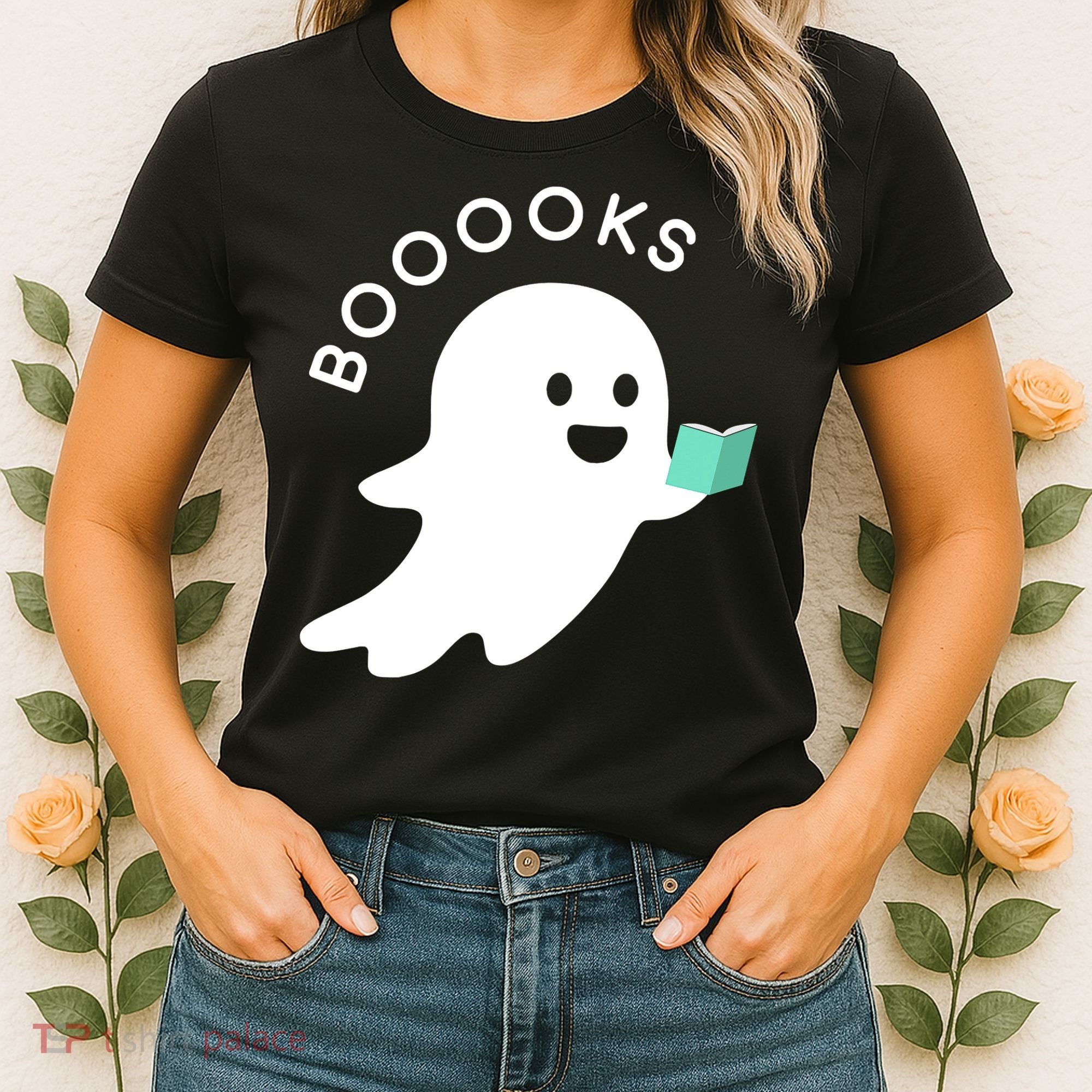 Halloween Booooks Ghost Reading Boo Read Books Library Women's T-Shirt