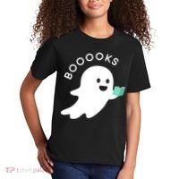 Halloween Booooks Ghost Reading Boo Read Books Library Kids T-Shirt thumb 2