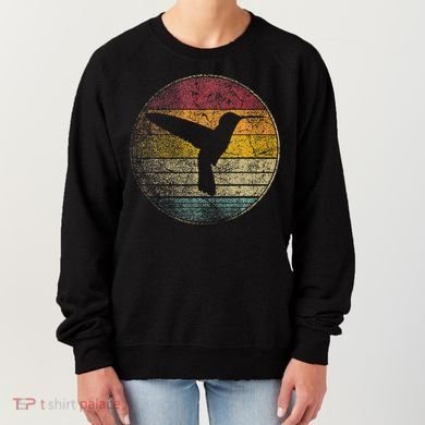 Hummingbird Bird Gift Retro Style Women's Sweatshirt