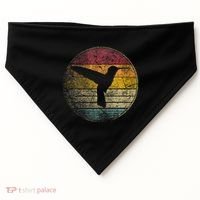 Hummingbird Bird Gift Retro Style USA-Made Doggie Bandana thumb 0