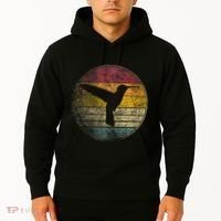 Hummingbird Bird Gift Retro Style Hoodie thumb 2