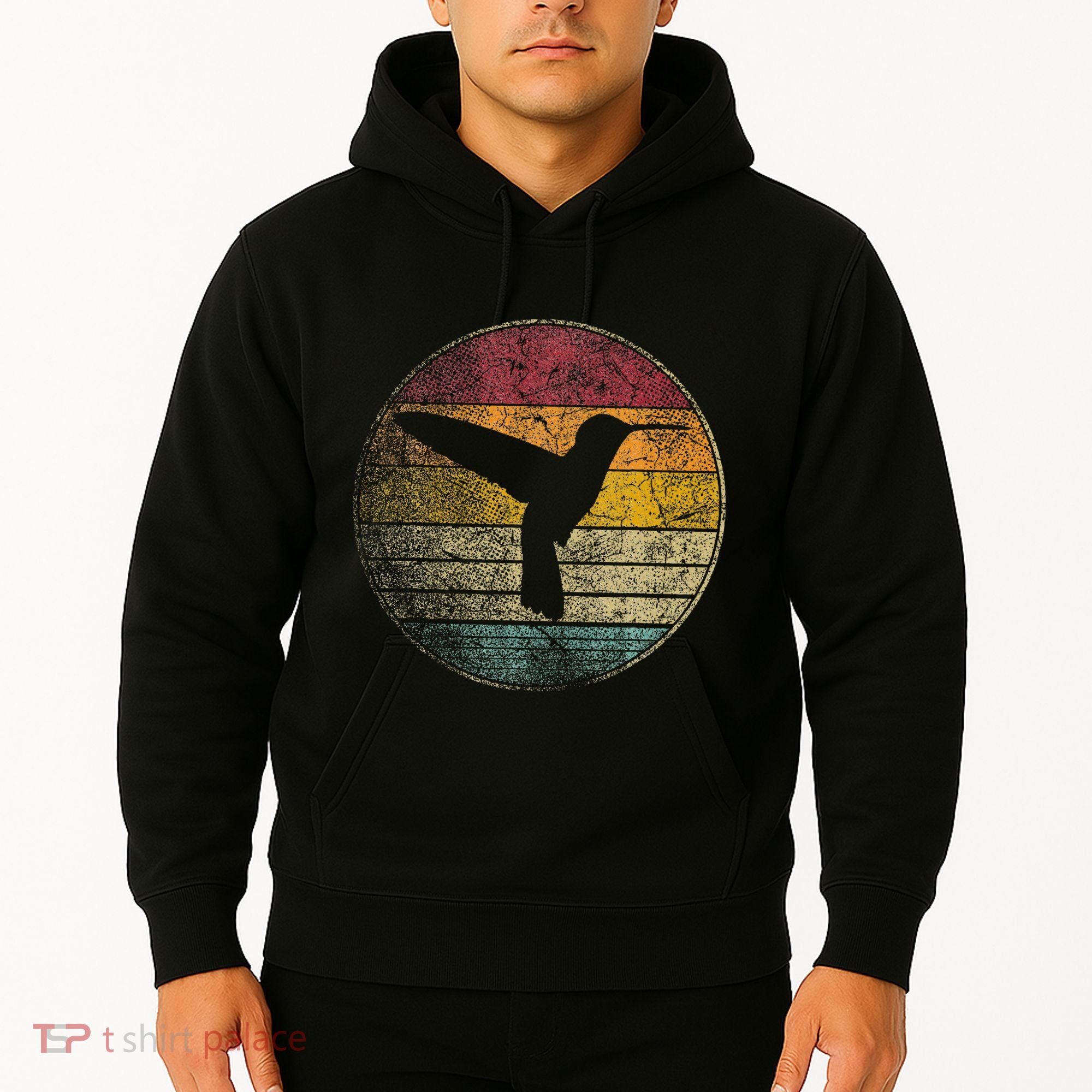 Hummingbird Bird Gift Retro Style Hoodie