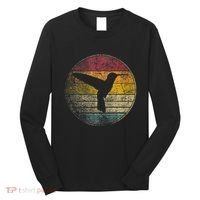 Hummingbird Bird Gift Retro Style Long Sleeve Shirt thumb 0