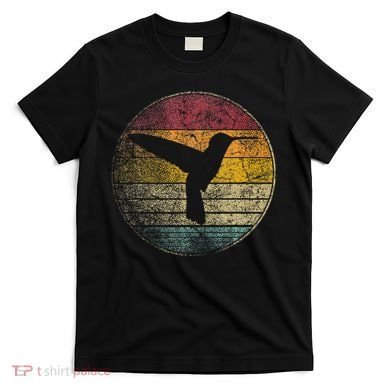 Hummingbird Bird Gift Retro Style T-Shirt
