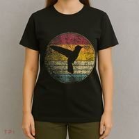 Hummingbird Bird Gift Retro Style T-Shirt thumb 4