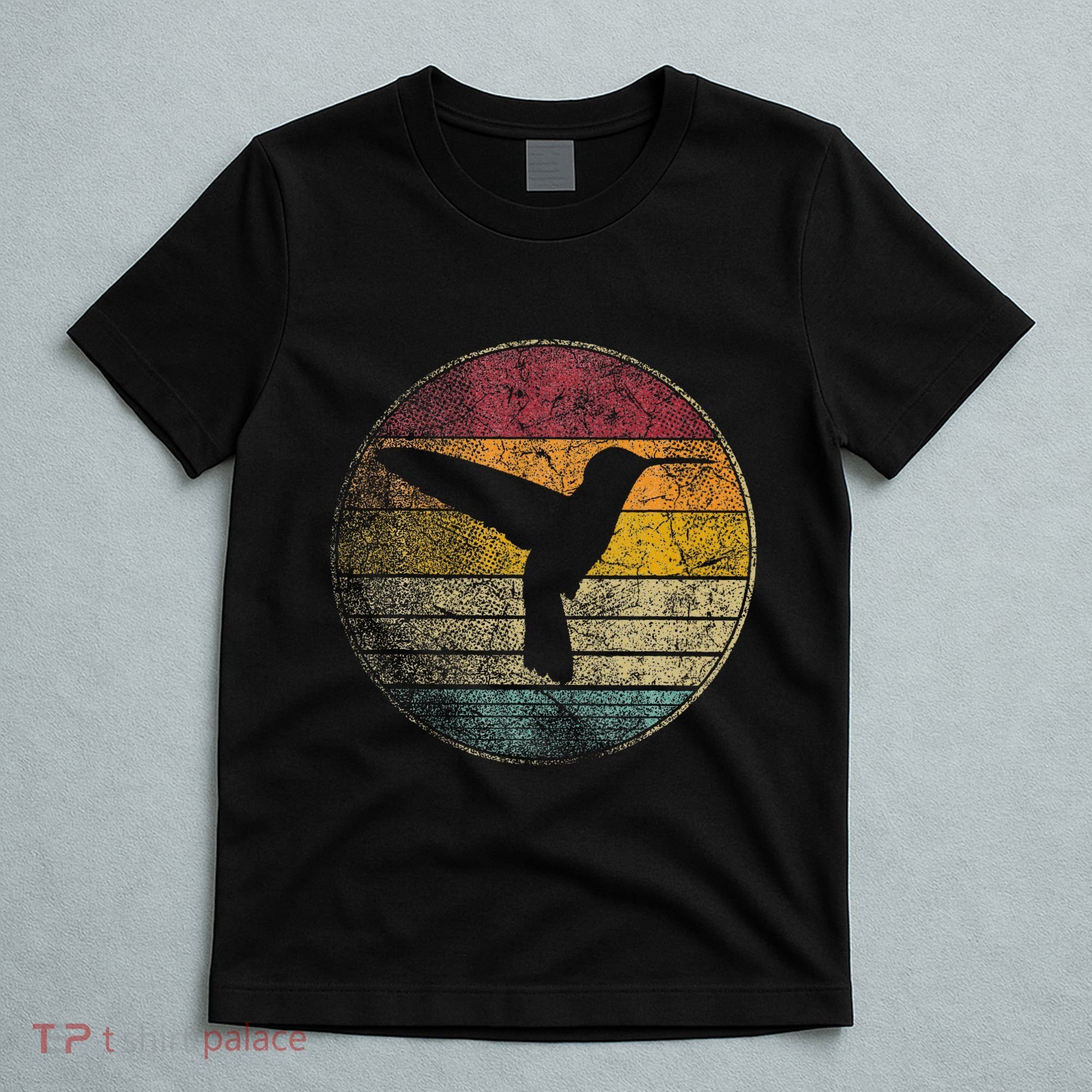 Hummingbird Bird Gift Retro Style T-Shirt