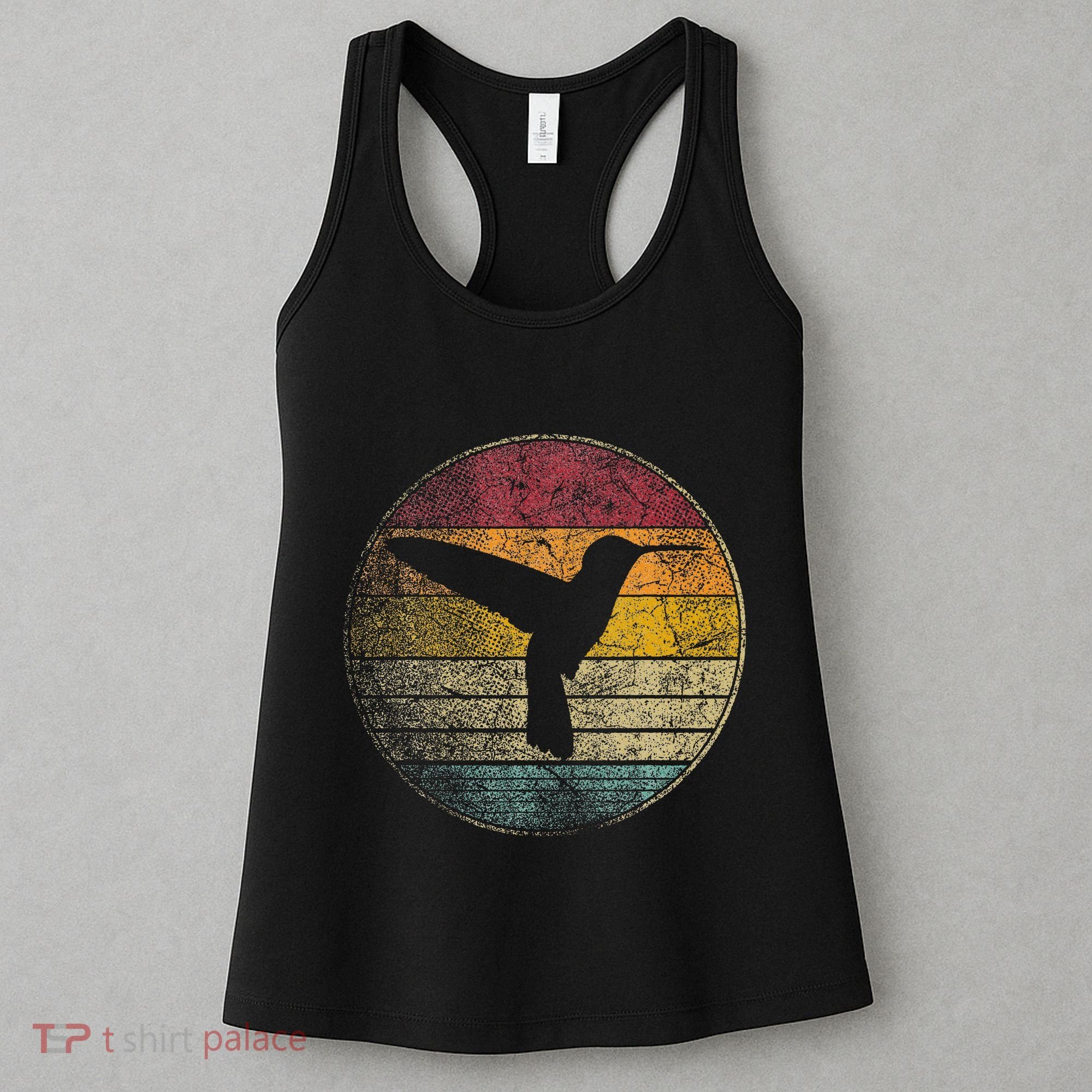 Hummingbird Bird Gift Retro Style Women's Tank Top