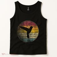 Hummingbird Bird Gift Retro Style Tank Top thumb 2