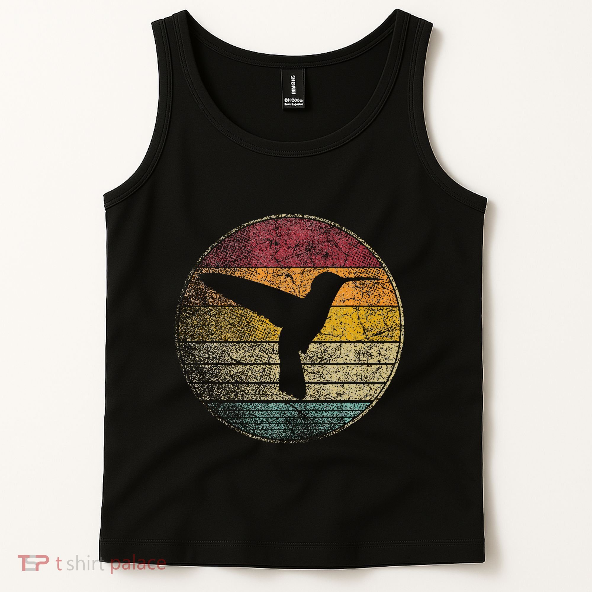 Hummingbird Bird Gift Retro Style Tank Top